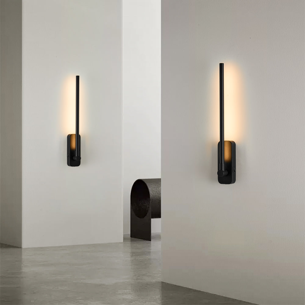 2-Pack Modern Wall Sconces with Dimmable 3-Color Lighting