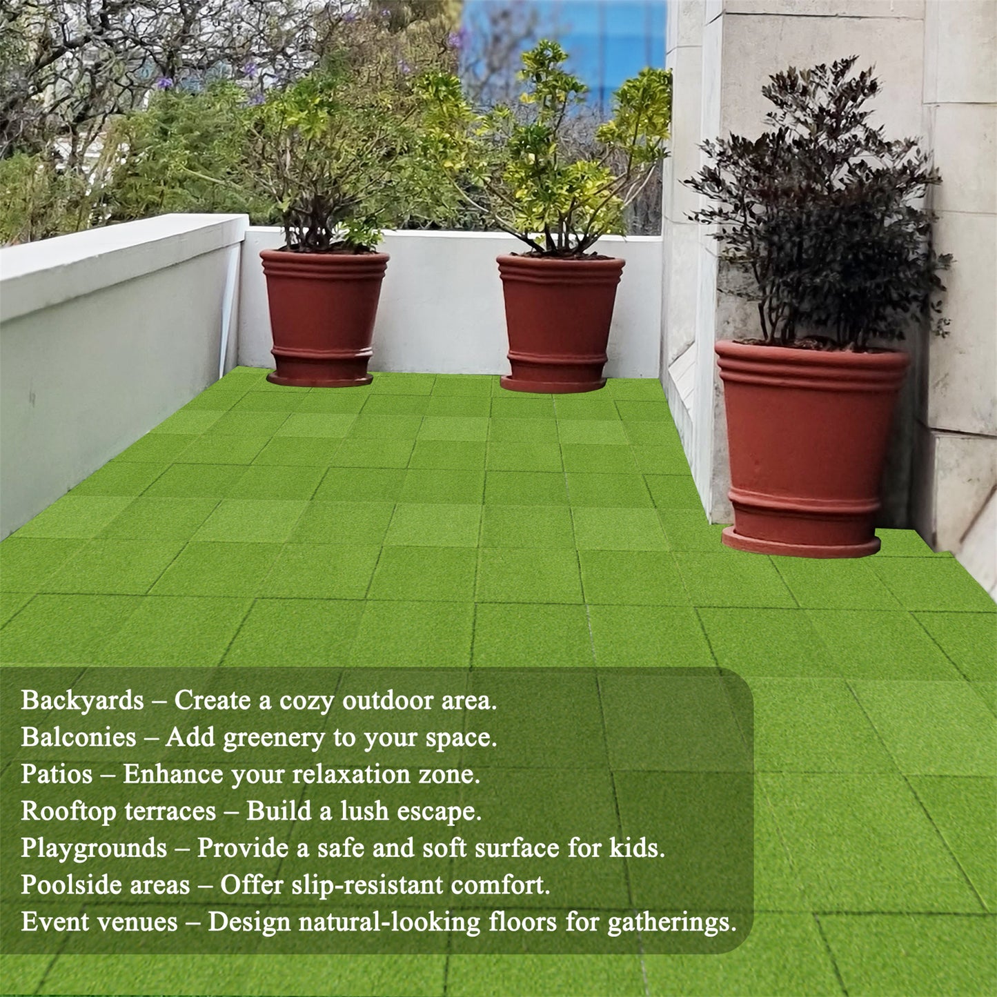 Grass Plastic Deck Tiles