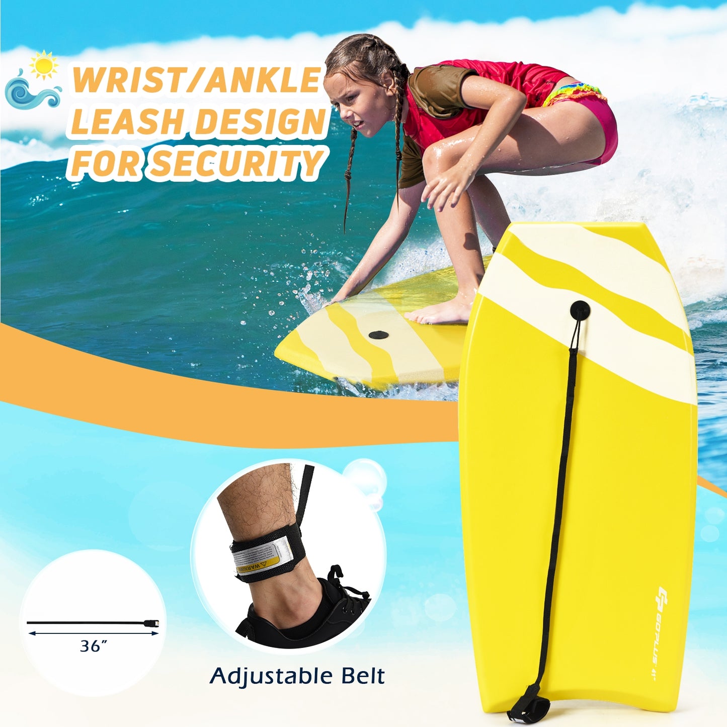 Lightweight Super Surfing Bodyboard with EPS Core Boarding-S