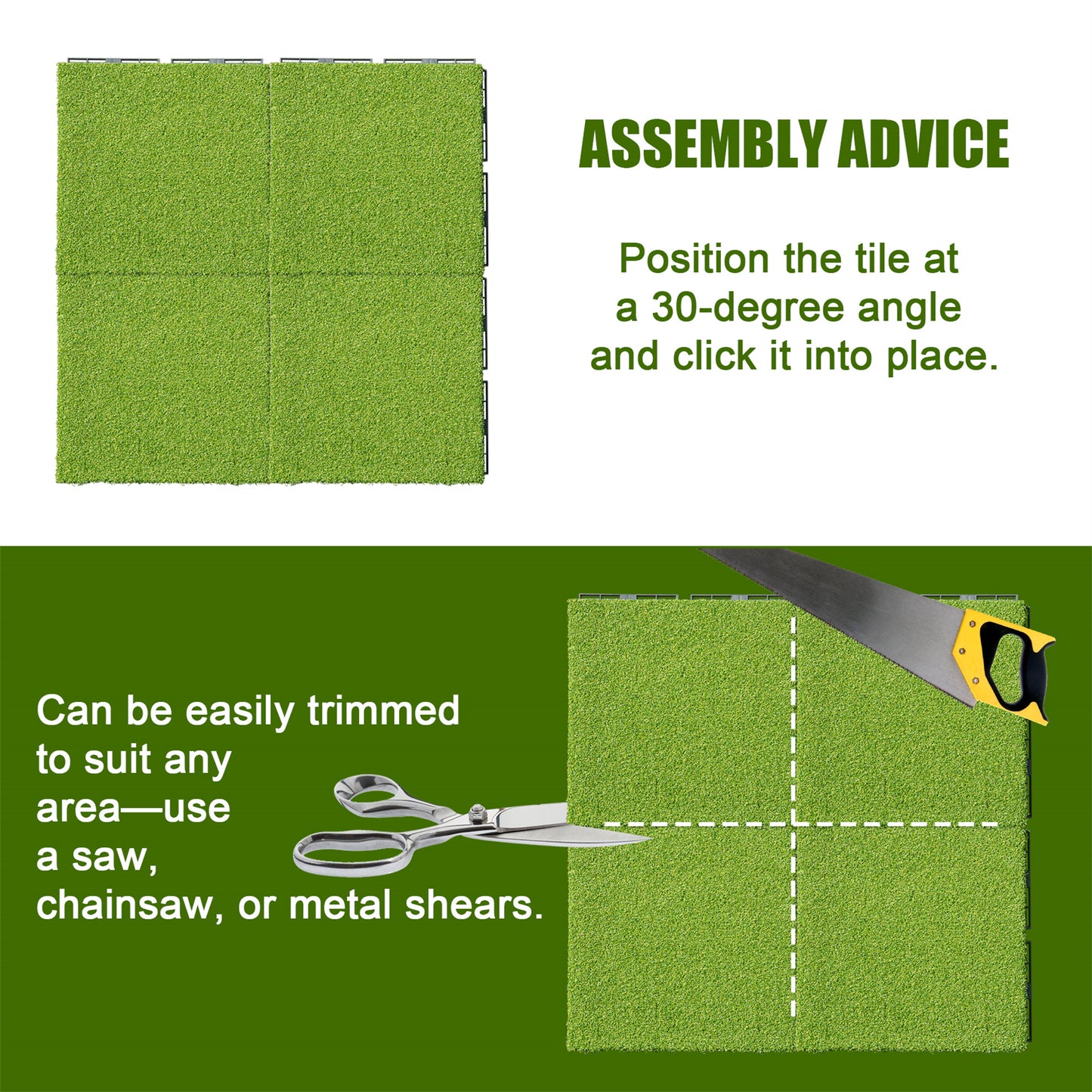 Grass Plastic Deck Tiles