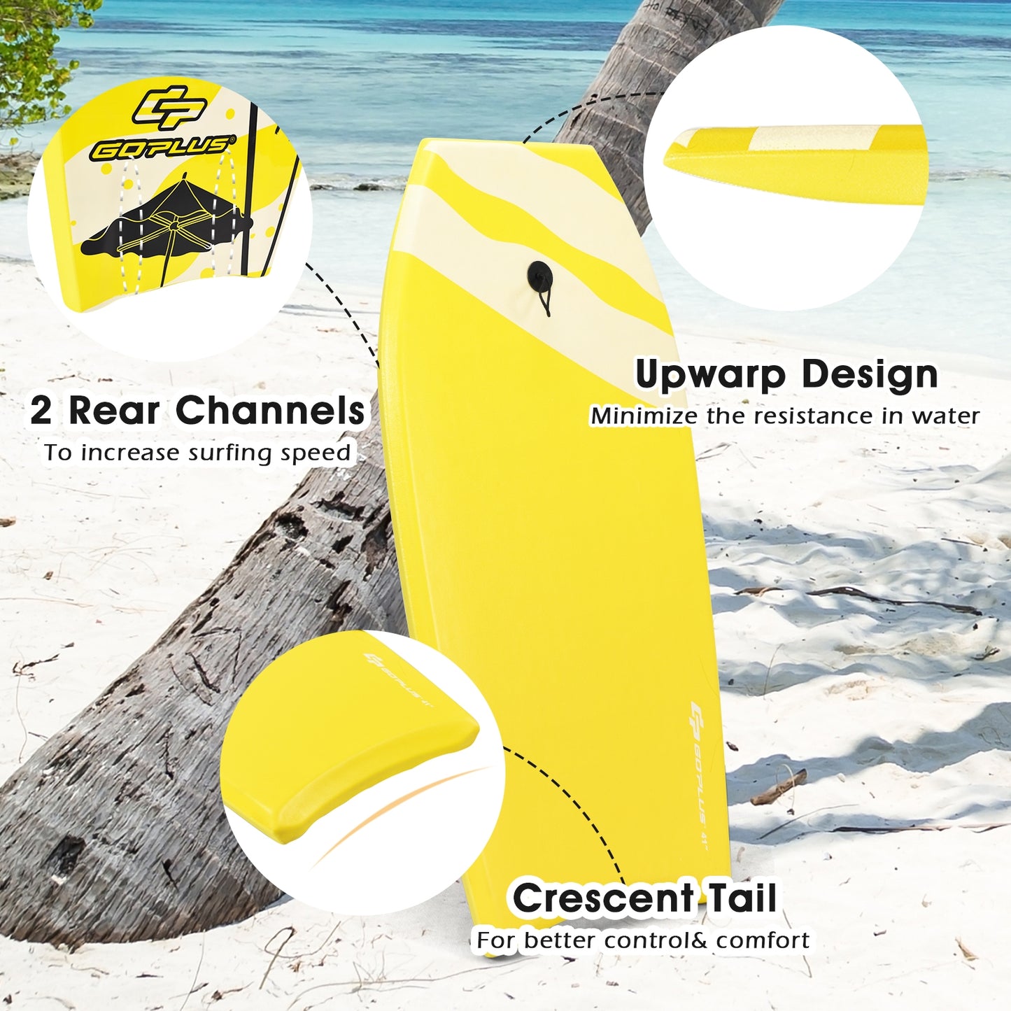 Lightweight Super Bodyboard Surfing with EPS Core Boarding-L