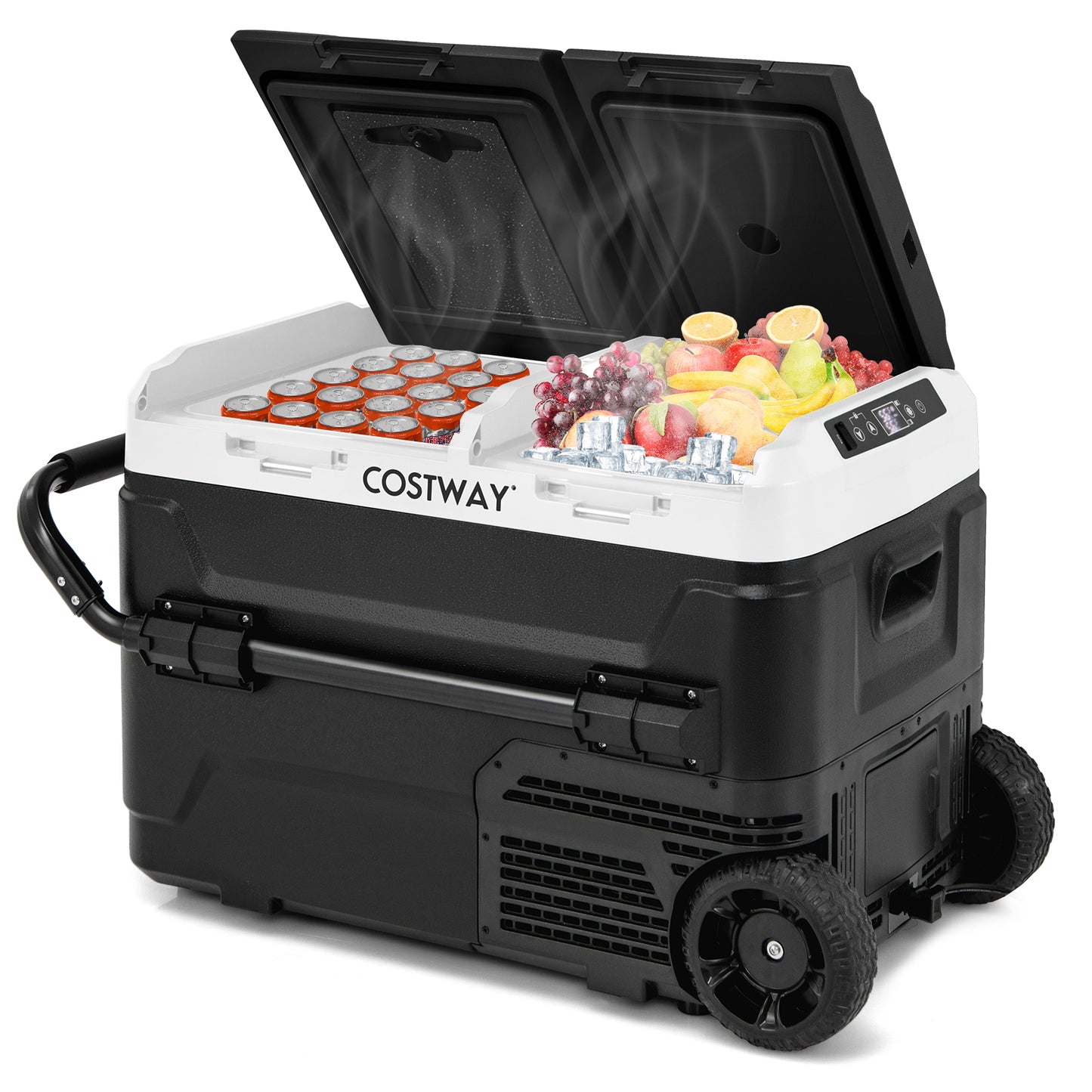 Dual Zone 12V 42QT Car Refrigerator for Vehicles Camping Travel Truck RV Boat Outdoor and Home Use