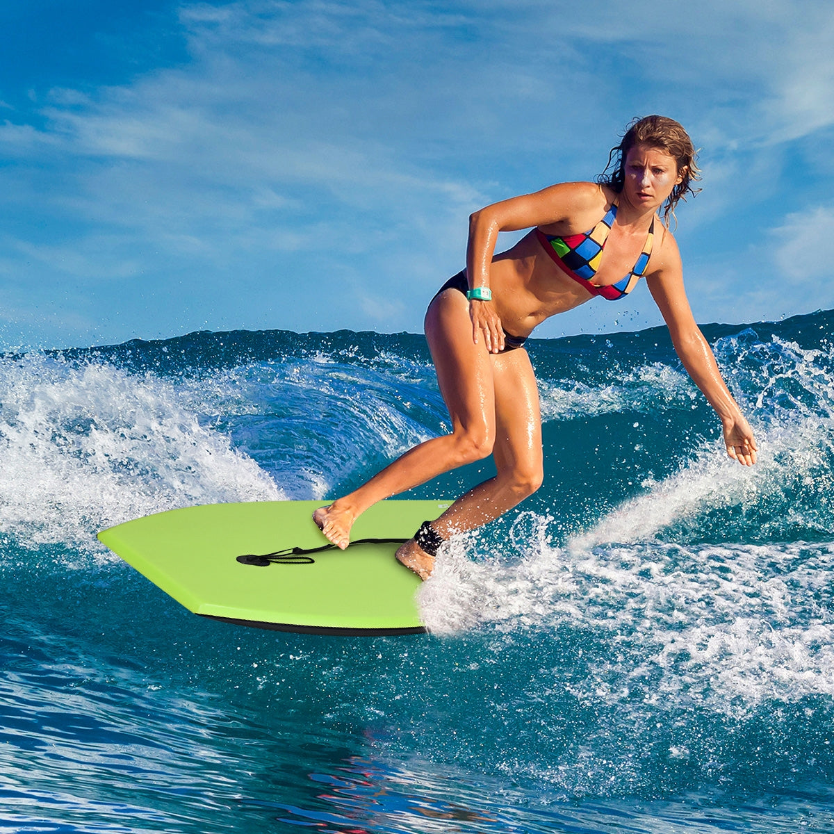 Super Surfing Lightweight Bodyboard with Leash-M
