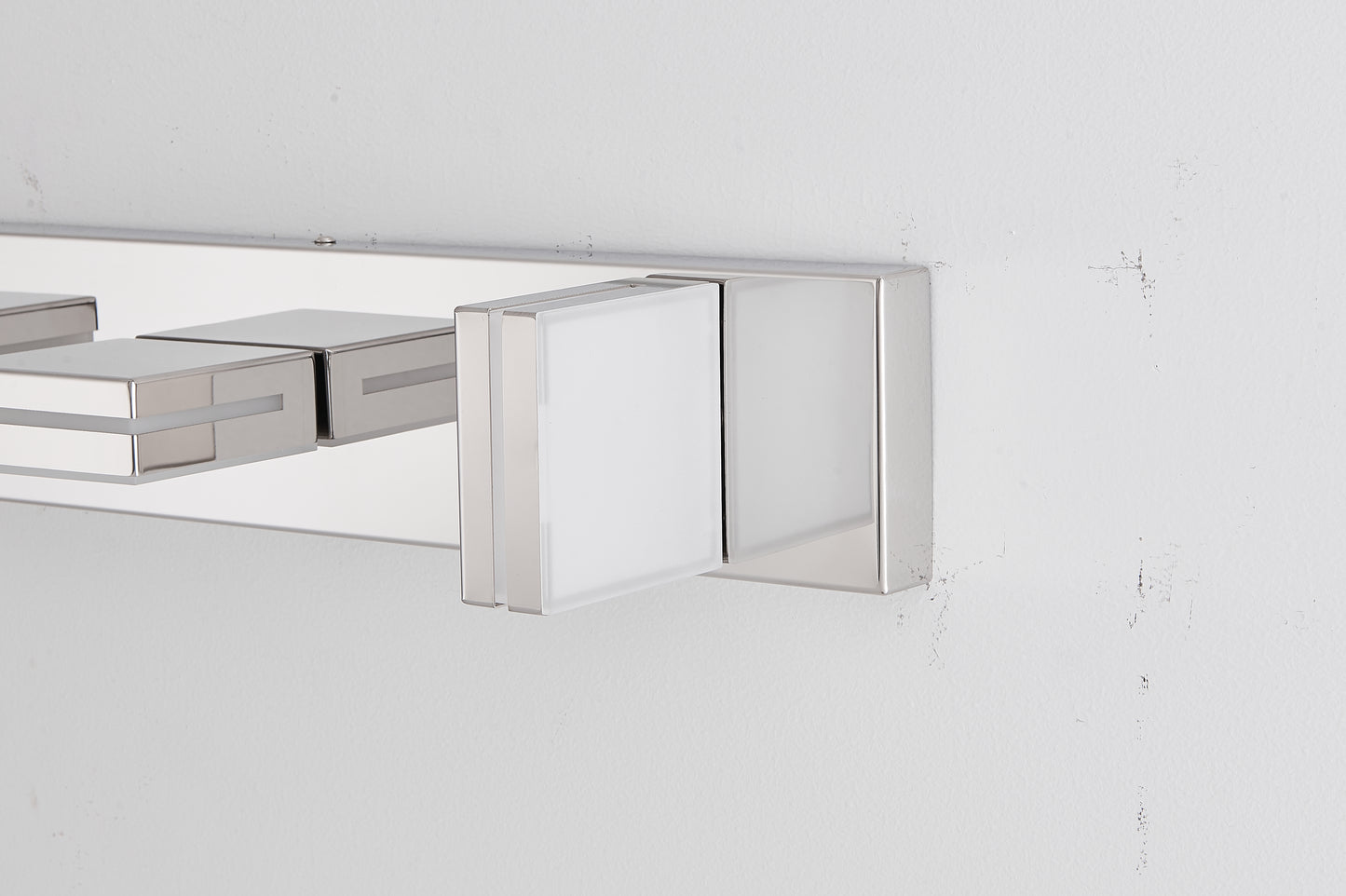 Modern Chrome LED Vanity Light, 4-Lights Wall Sconce for Bathroom and Mirror, Sleek Minimalist Design, Energy-Efficient, Easy to Install