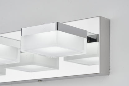 Modern Chrome LED Vanity Light, 5-Lights Wall Sconce for Bathroom and Mirror, Sleek Minimalist Design, Energy-Efficient, Easy to Install