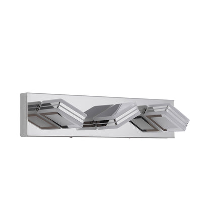 Chrome Vanity Light Fixtures 3 Lights Up and Down LED Modern Bathroom Vanity Lights Over Mirror Acrylic Bath Wall Lighting