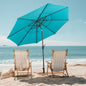 10 ft 3-tier Vented Patio Umbrella with Push Button Tilt-Green