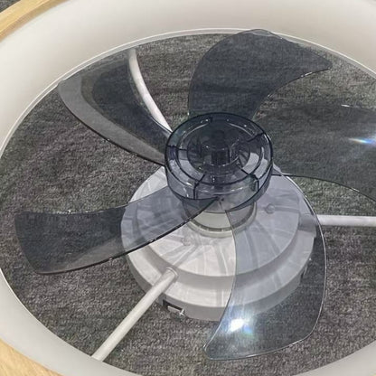 20 Inchs Ceiling Fans with Lights and Remote Low Profile Flush Mount Ceiling Fan with Light,3000-6000K LED Fan Lighting 6 Speed Reversible Quiet Wooden Small Fans and Light for Bedroom Kitchen