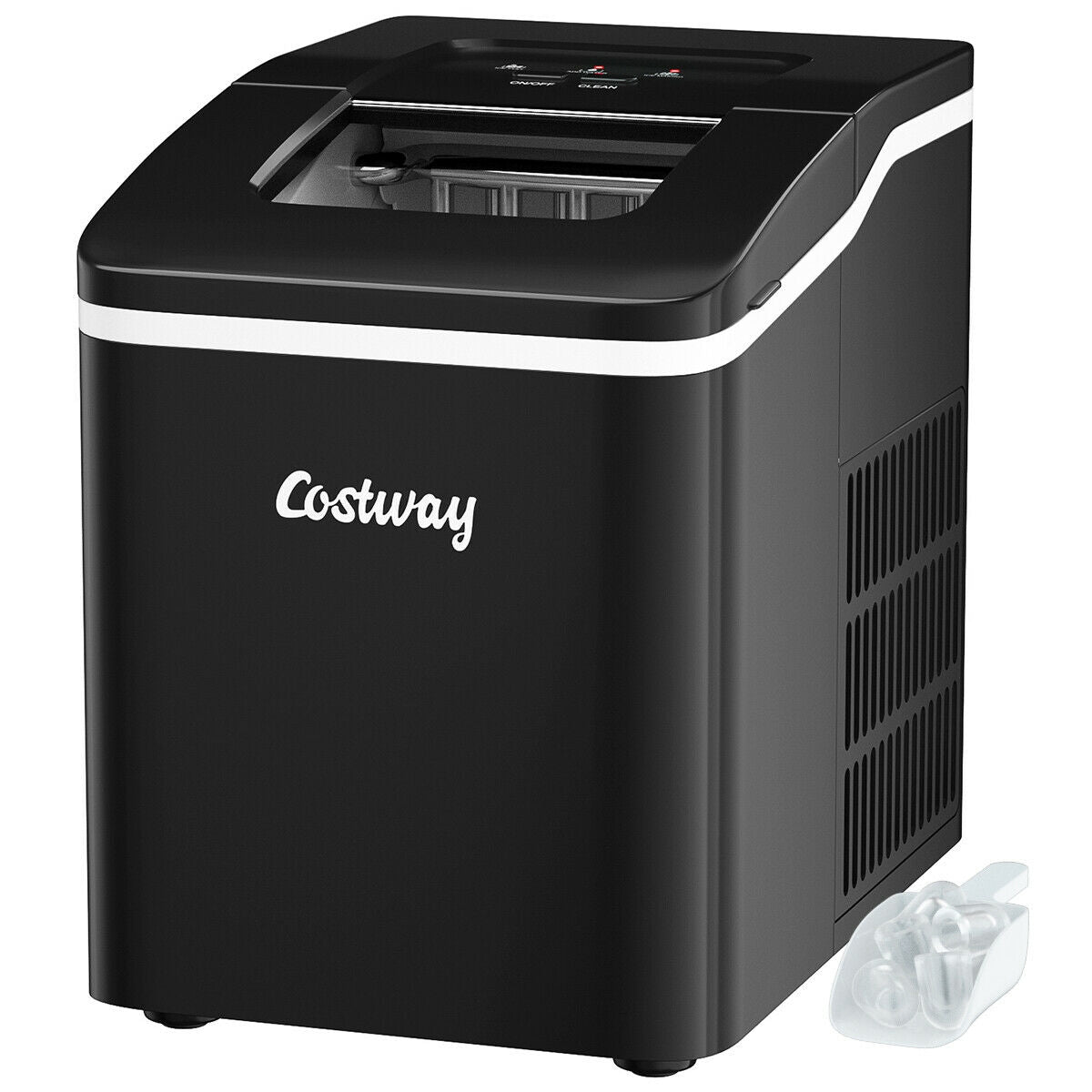 Portable Countertop Ice Maker Machine with Scoop-Black