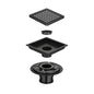 6 Inch Square Shower Floor Drain  Square Shower Floor Drain with Flange,Pattern Grate Removable,Food-Grade SUS 304 Stainless Steel