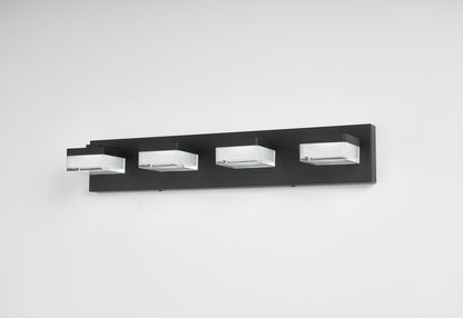 24.8'' 4-Light Dimmable LED Bathroom Vanity Light with Square Shades