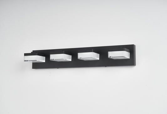 24.8'' 4-Light Dimmable LED Bathroom Vanity Light with Square Shades