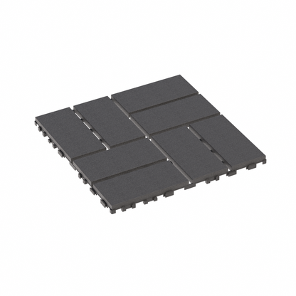Plastic Interlocking Deck Tiles,44 Pack Patio Deck Tiles,12"x12" Square Waterproof Outdoor All Weather Use, Patio Decking Tiles for Poolside Balcony Backyard, Grey