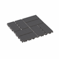 Plastic Interlocking Deck Tiles,44 Pack Patio Deck Tiles,12"x12" Square Waterproof Outdoor All Weather Use, Patio Decking Tiles for Poolside Balcony Backyard, Grey