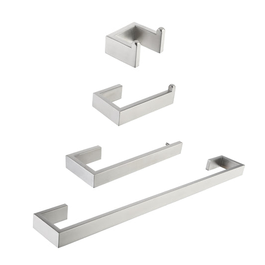 4- Piece Stainless Steel Bathroom Hardware Set