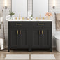 Modern 48-Inch Bathroom Vanity with Ceramic Sink, Soft-Close Doors, Flip Drawer, Double-Layer Door Shelves, Elegant Storage Solution