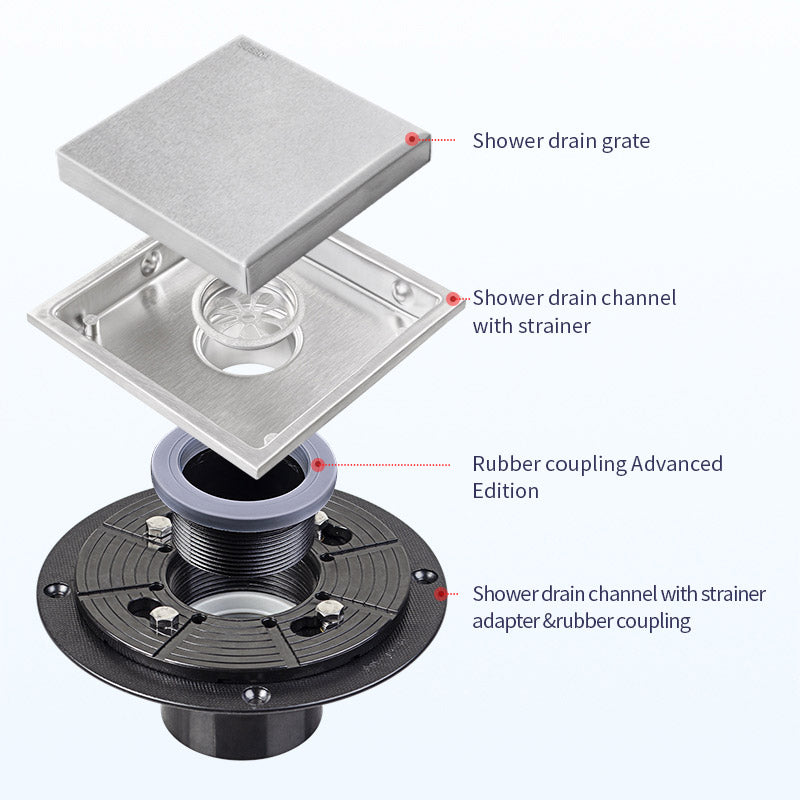 6 Inch Square Shower Floor Drain