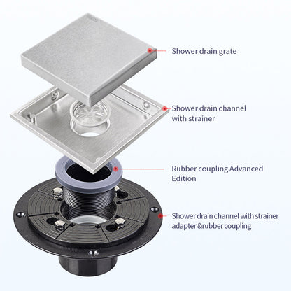 6 Inch Square Shower Floor Drain