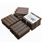 Patio Interlocking Deck Tiles, 12"x12" Square Composite Decking Tiles, Four Slat Plastic Outdoor Flooring Tile All Weather for Balcony Porch Backyard, (Dark Brown, Pack of 36)