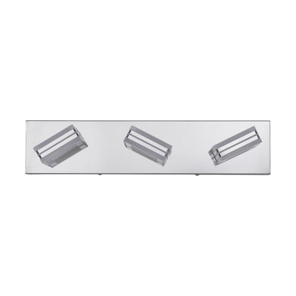 Chrome Vanity Light Fixtures 3 Lights Up and Down LED Modern Bathroom Vanity Lights Over Mirror Acrylic Bath Wall Lighting
