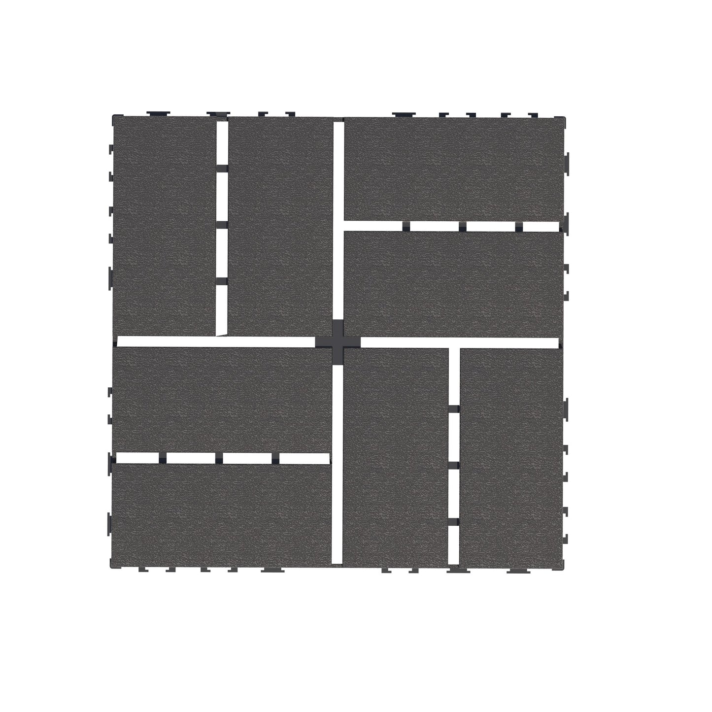 Plastic Interlocking Deck Tiles,44 Pack Patio Deck Tiles,12"x12" Square Waterproof Outdoor All Weather Use, Patio Decking Tiles for Poolside Balcony Backyard, Grey