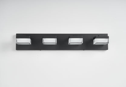 24.8'' 4-Light Dimmable LED Bathroom Vanity Light with Square Shades