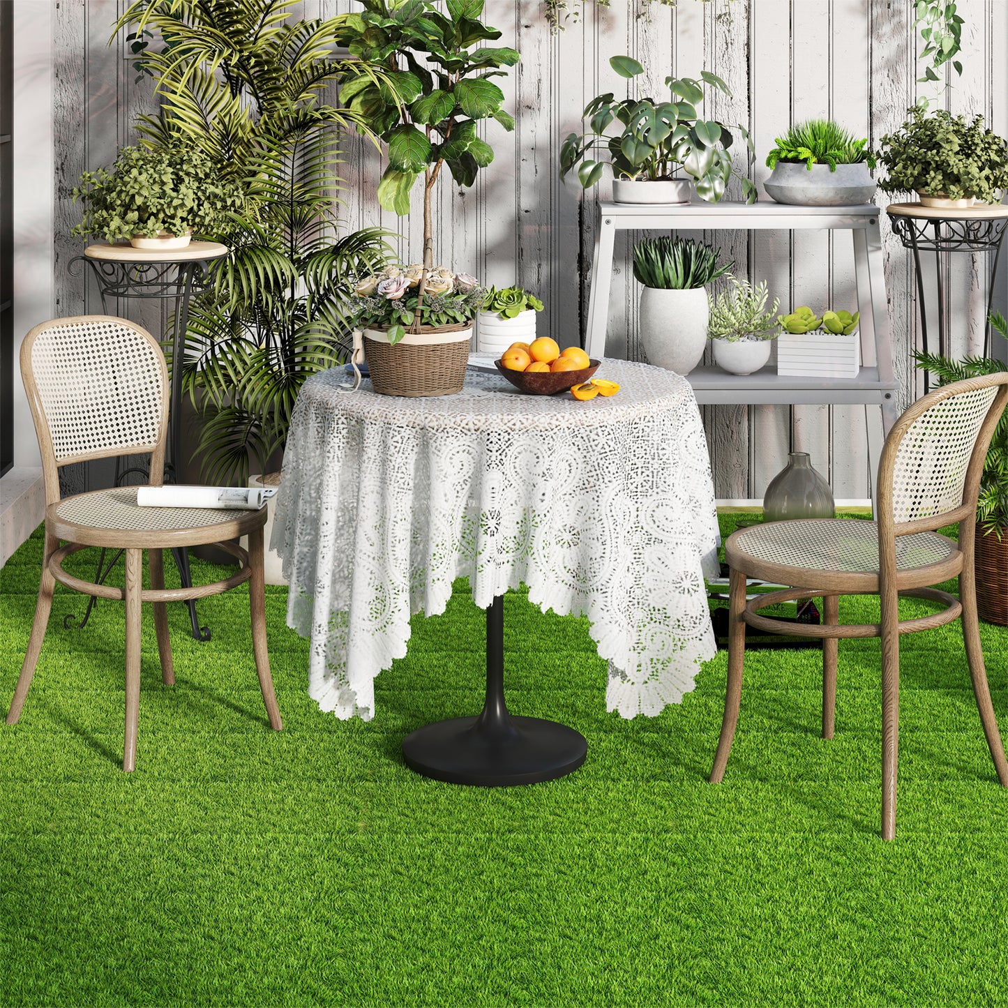 30 PCS Interlocking Artificial Grass Tiles