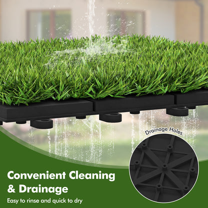 30 PCS Interlocking Artificial Grass Tiles