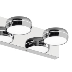 LED Vanity Lights 43in Bathroom Lights Fixtures over Mirror 6 Light LED Lighting Fixture for Bathroom 18W Mirror Lighting Fixture Modern Bath Light Bar Chrome Bath