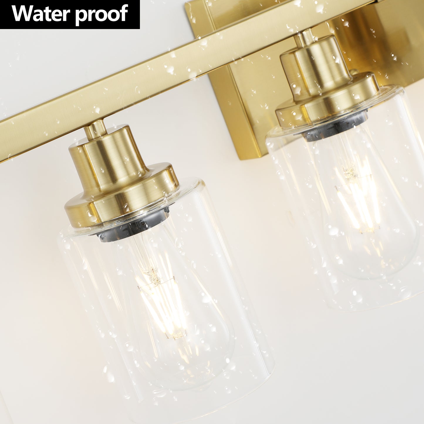 10 Light Gold Vanity Lights for Mirror, 52inch Modern Gold Bathroom Wall Lighting for Bedroom, Living Room