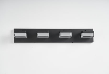 24.8'' 4-Light Dimmable LED Bathroom Vanity Light with Square Shades
