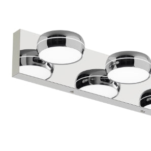 LED Vanity Lights 43in Bathroom Lights Fixtures over Mirror 6 Light LED Lighting Fixture for Bathroom 18W Mirror Lighting Fixture Modern Bath Light Bar Chrome Bath