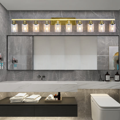 10 Light Gold Vanity Lights for Mirror, 52inch Modern Gold Bathroom Wall Lighting for Bedroom, Living Room