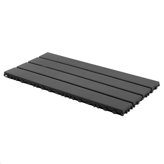 24 pieces of dark gray outdoor terrace deck tiles, DIY interlocking decking floor tiles, easy to install patio tiles, suitable for indoor and outdoor balcony backyard poolside DARK GRAY