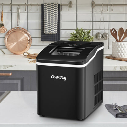 Portable Countertop Ice Maker Machine with Scoop-Black