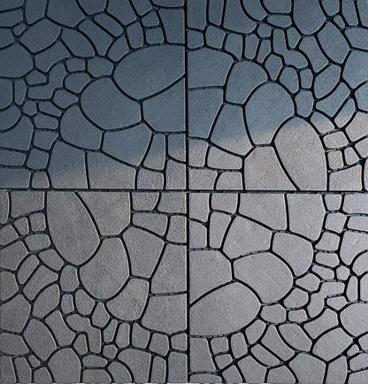 Stone texture 12" Patio Deck Tiles, DIY Module Interlocking Decking Tiles Floor Tile,Easy and Quick Installation Court Tiles for Porch Poolside Balcony Backyard 44pcs ,DARK GRAY