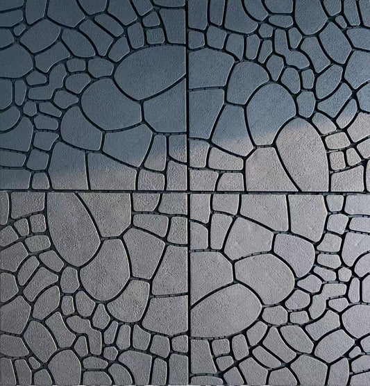 Stone texture 12" Patio Deck Tiles, DIY Module Interlocking Decking Tiles Floor Tile,Easy and Quick Installation Court Tiles for Porch Poolside Balcony Backyard 44pcs ,DARK GRAY