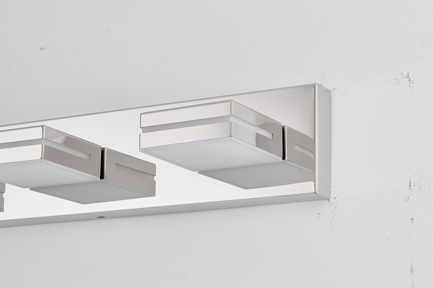 Modern Chrome LED Vanity Light, 3-Lights Wall Sconce for Bathroom and Mirror, Sleek Minimalist Design, Energy-Efficient, Easy to Install