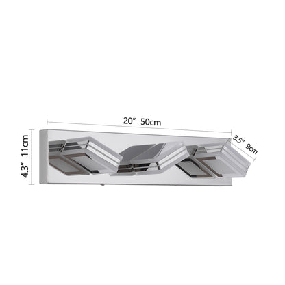 Chrome Vanity Light Fixtures 3 Lights Up and Down LED Modern Bathroom Vanity Lights Over Mirror Acrylic Bath Wall Lighting