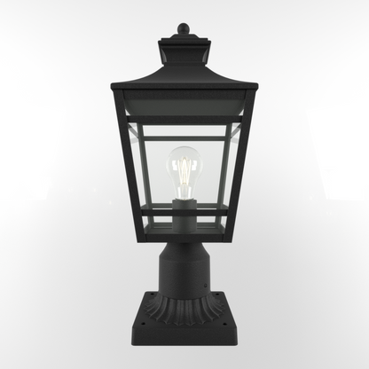 Large Outdoor Post Lights Lamp Post Light Fixture, 18.1inch Waterproof Aluminum Post Lamp with Clear Glass, Fence Post Deck Lighting for Garden, Patio, Pathway (2 pack)