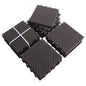 Patio Interlocking Deck Tiles, 12"x12" Square Composite Decking Tiles, Striped Plastic Outdoor Flooring Tile All Weather for Balcony Porch Backyard, (Dark Brown, Pack of 36)