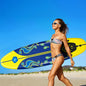 6 Feet Surfboard with 3 Detachable Fins-Yellow