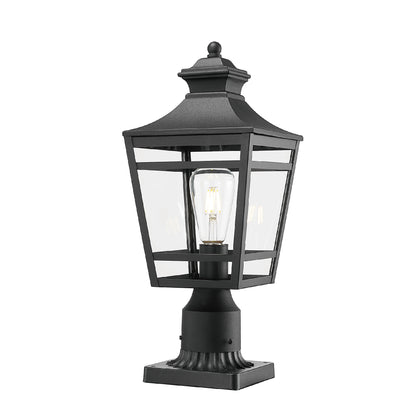 Large Outdoor Post Lights Lamp Post Light Fixture, 18.1inch Waterproof Aluminum Post Lamp with Clear Glass, Fence Post Deck Lighting for Garden, Patio, Pathway (2 pack)