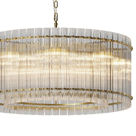 37" Modern Gold Round Chandelier,2-Tier 8-Light Water Ripple Crystal Glass Chandeliers,for Dining Room,Living Room,Bedroom,High Ceiling,Foyer Entryway,Luxury Chandelier