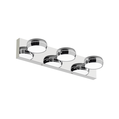 LED Vanity Lights 20in Bathroom Lights Fixtures over Mirror 3 Light LED Lighting Fixture for Bathroom 18W Mirror Lighting Fixture Modern Bath Light Bar Chrome Bath