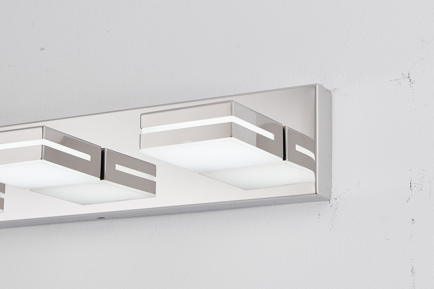 Modern Chrome LED Vanity Light, 3-Lights Wall Sconce for Bathroom and Mirror, Sleek Minimalist Design, Energy-Efficient, Easy to Install