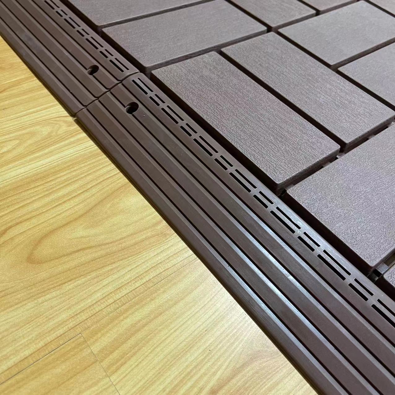 Auxiliary products for splicing plastic floors,30edge sealing strips and 4corners, brown