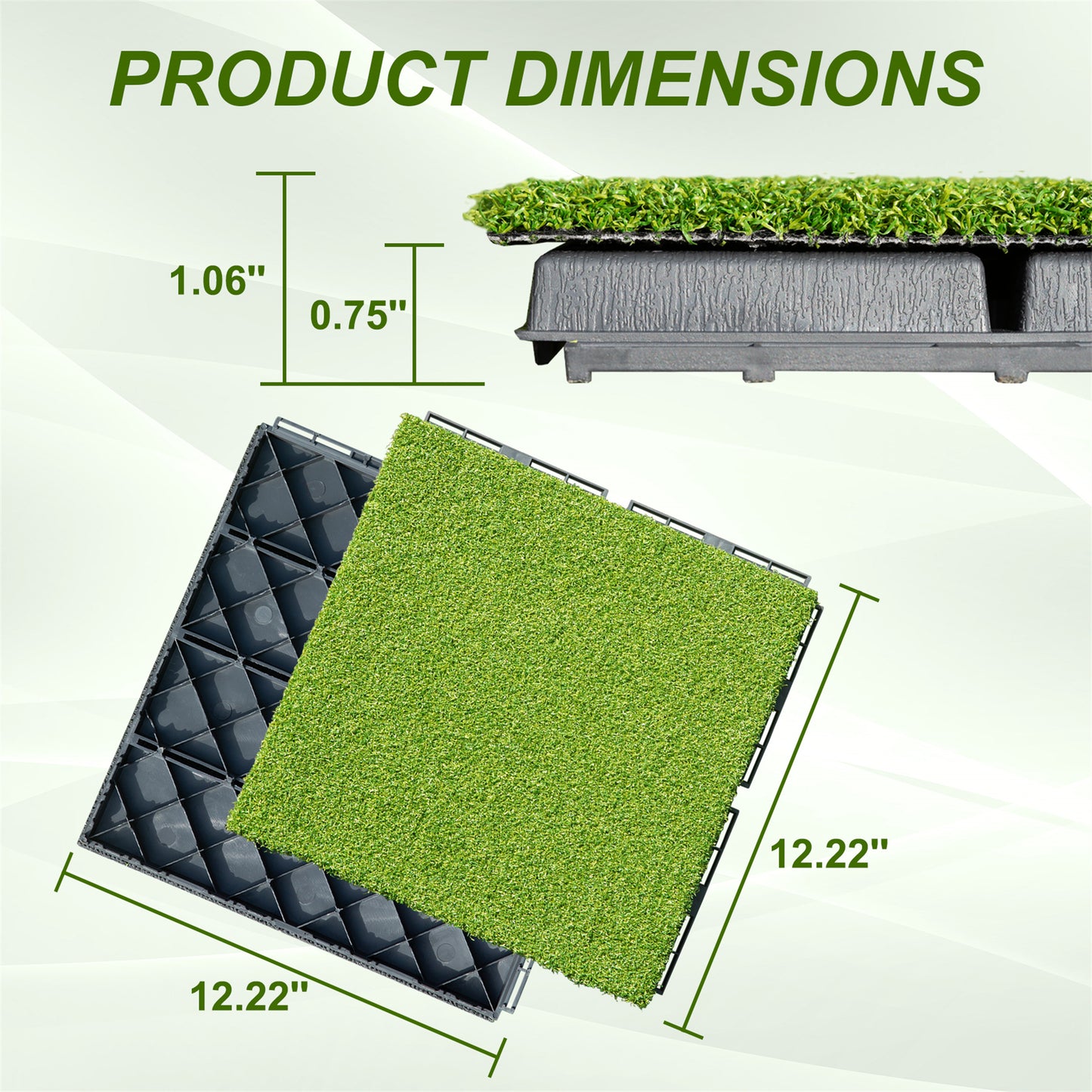 Grass Plastic Deck Tiles