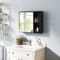 Bathroom Medicine Cabinet with Single Mirror Door-Black