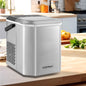 Ice Maker Countertop with Self-Cleaning for Home Kitchen Office Party-Silver